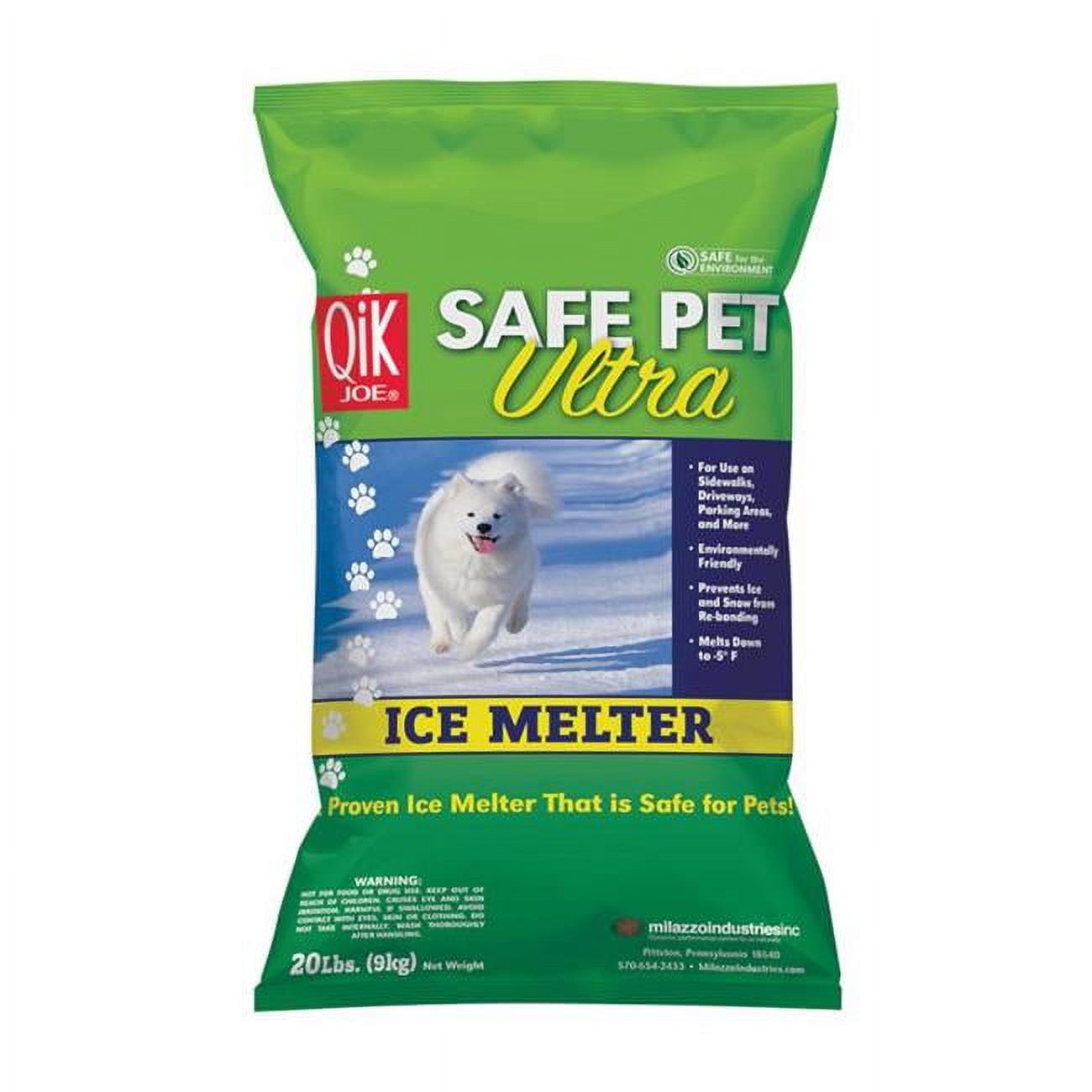 20 lbs Qik Joe Safe Pet Ultra MG-104 Pet Friendly Solid Ice Melt