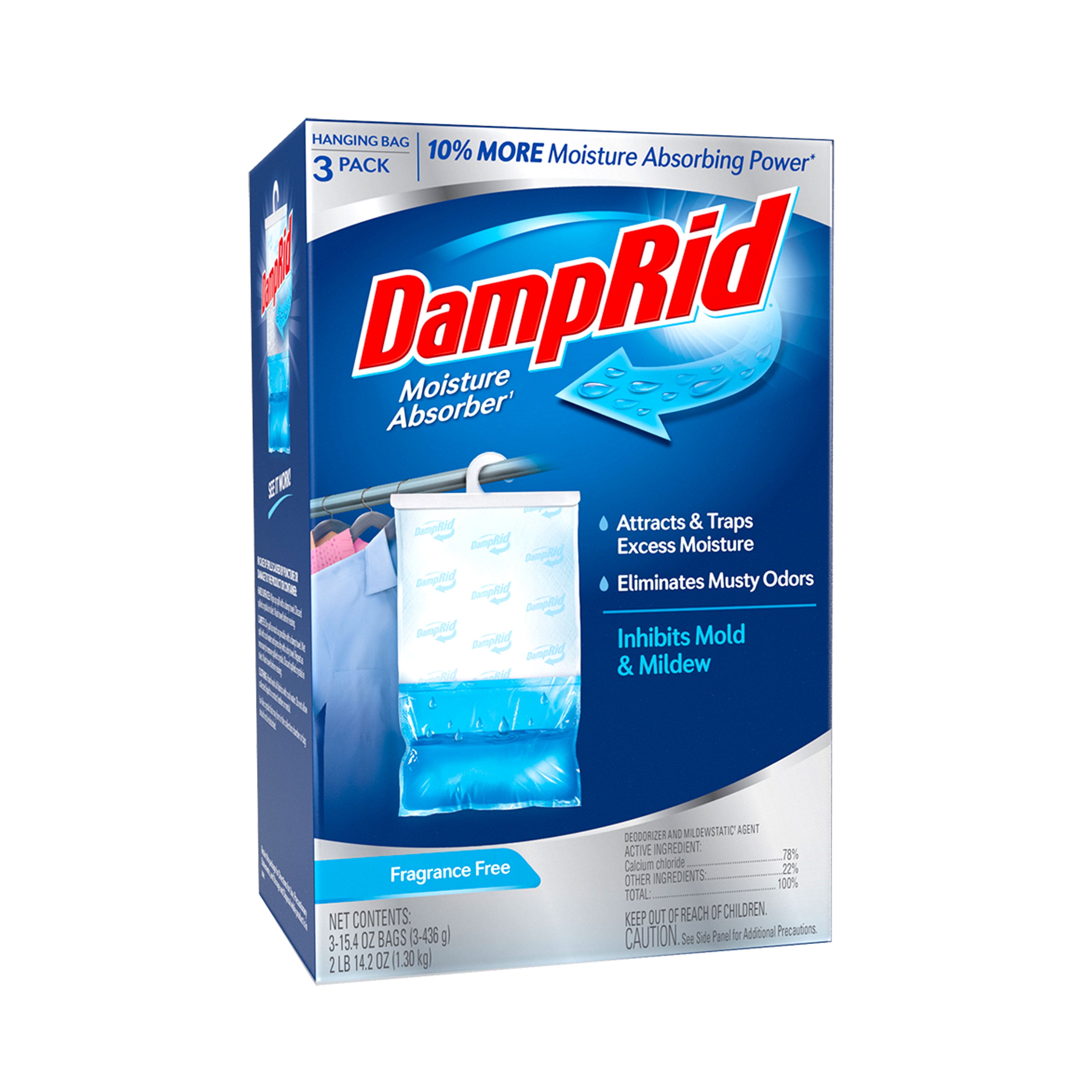 Picture of WM Barr 1004838 DampRid Fragrance Free Hanging Moisture Absorber - Pack of 3