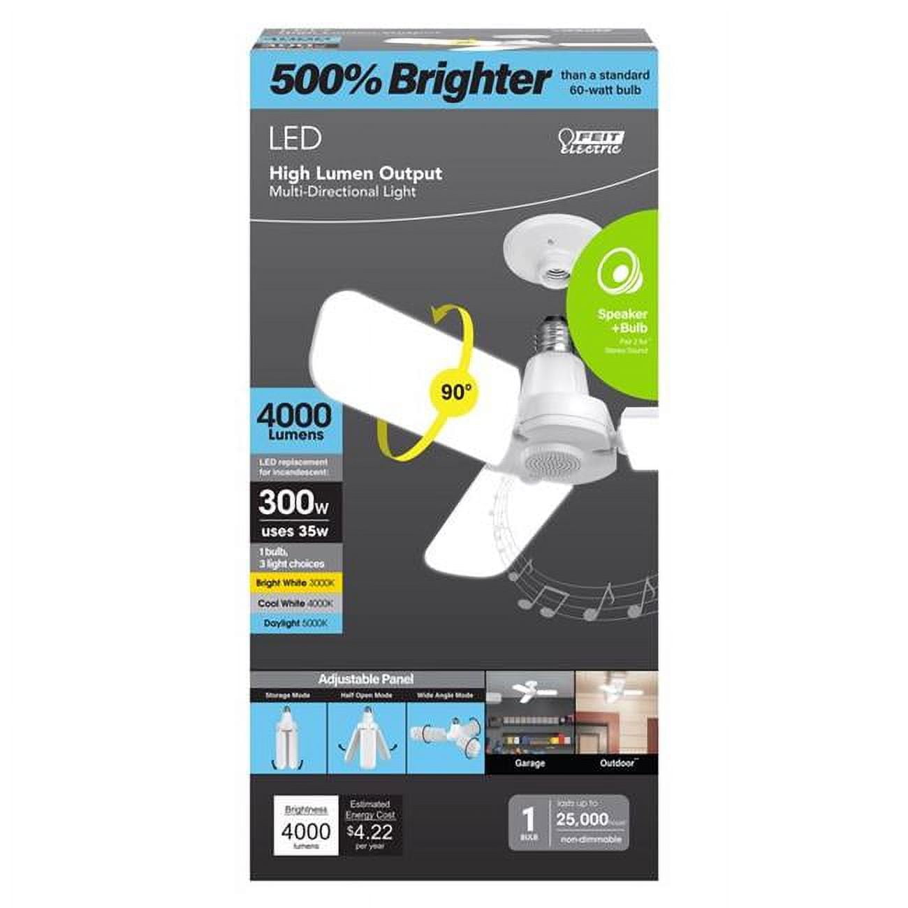 300 Watt Equivalence E26 Medium LED Speaker Bulb, Bright White
