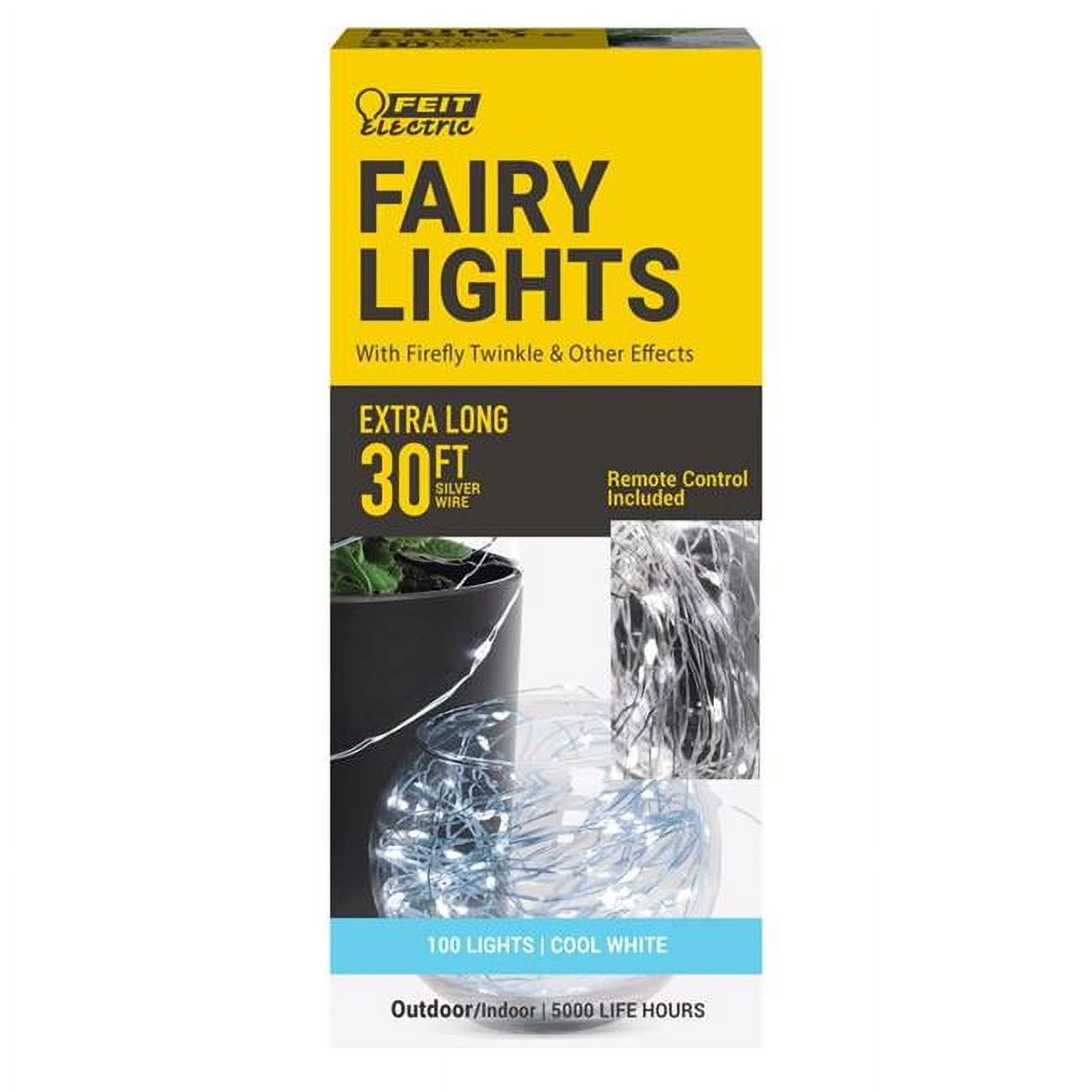 Picture of Feit Electric 3010231 30 ft. LED Fairy String Lights, Cool White - 100 lights