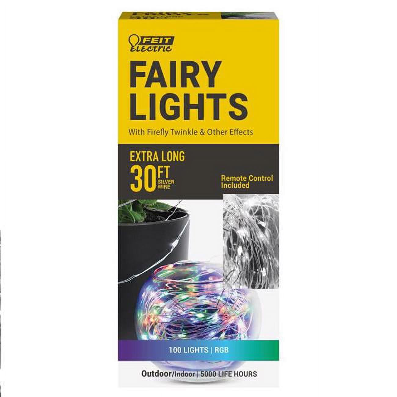 Picture of Feit Electric 3010236 30 ft. LED Fairy String Lights, Multi Color - 100 lights