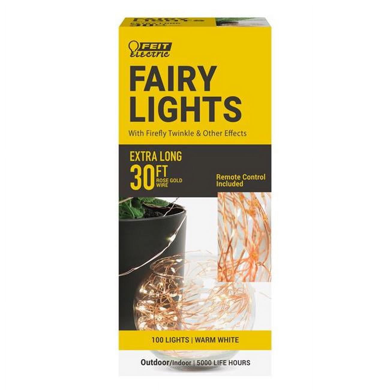 Picture of Feit Electric 3010237 30 ft. LED Fairy String Lights, Warm White - 100 lights