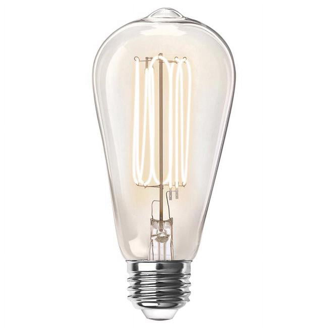 40W Equivalence ST19 E26 Filament LED Bulb, Soft White - Medium