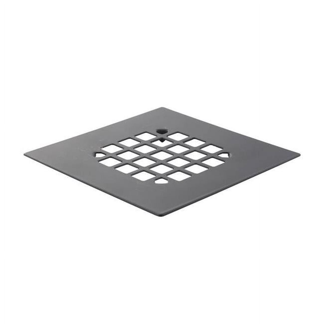 4.25 in. Square Stainless Steel Drain Cover, Matte Black