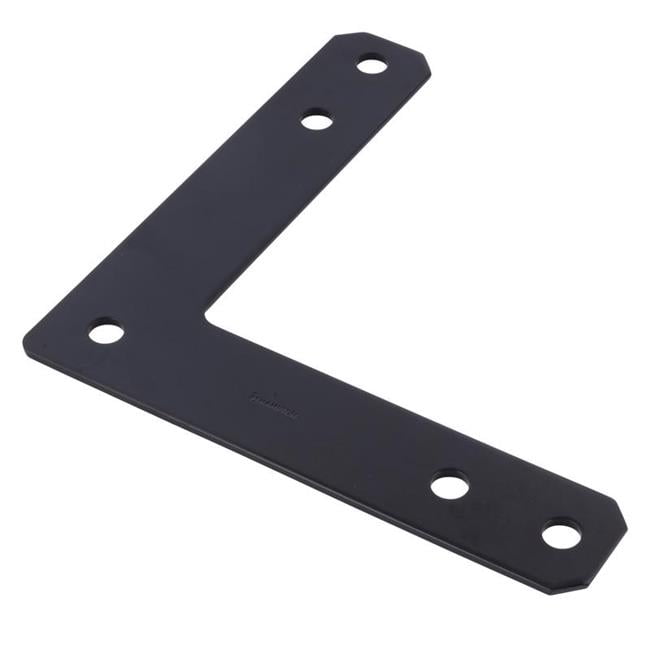 12 x 12 x 0.188 in. Steel Corner Plate, Black
