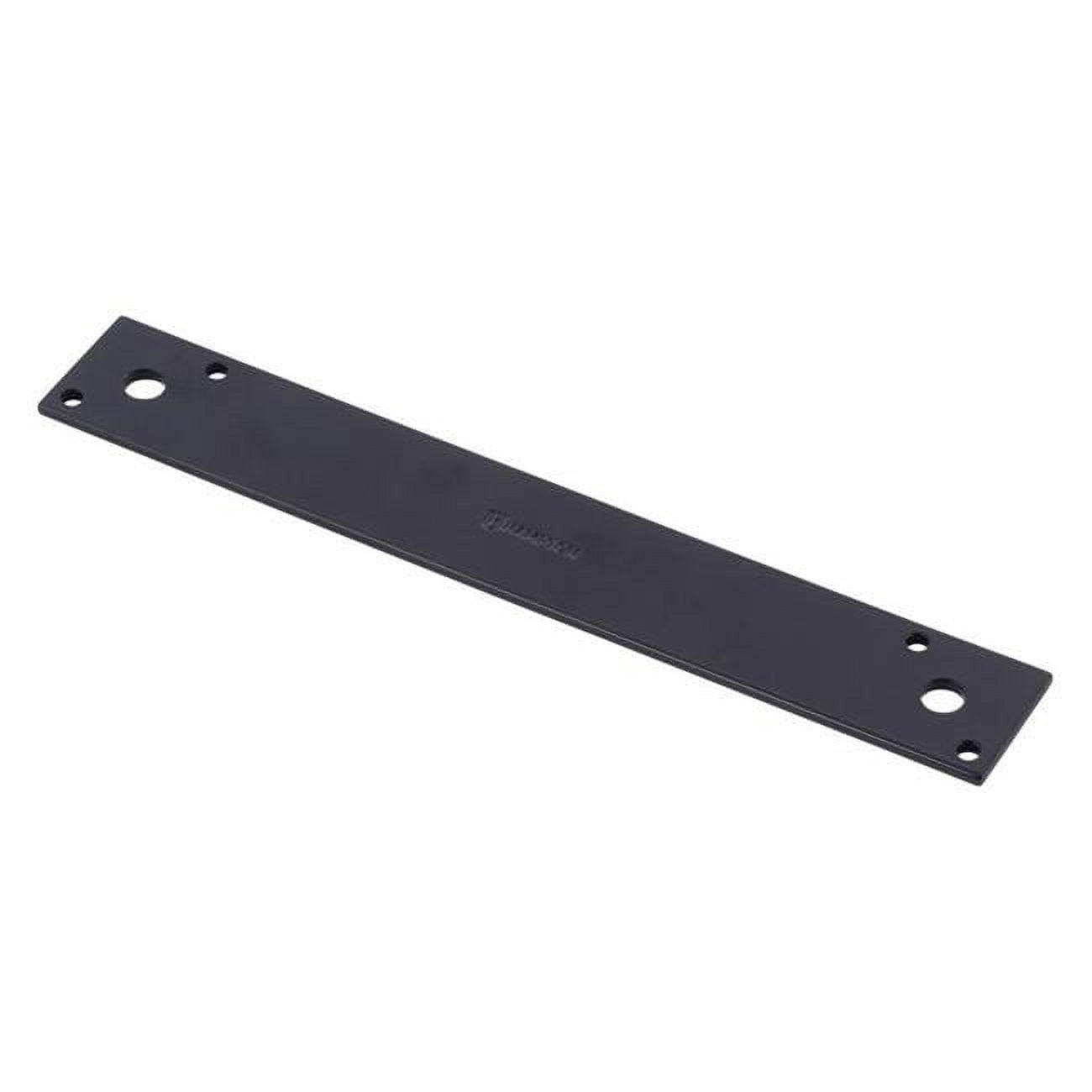 10 x 1.5 x 0.125 in. Steel Strap Brace, Black