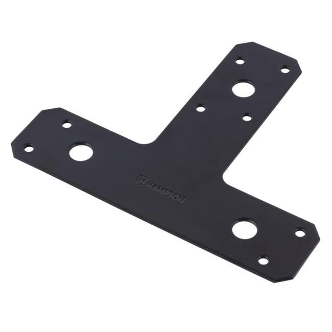 0.688 x 5 x 6 in. Steel T-Plate, Black