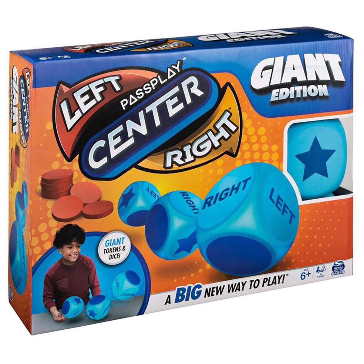 6025645 Giant Edition Left Center Right Game, Multi Color - 27 Piece - Case of 2