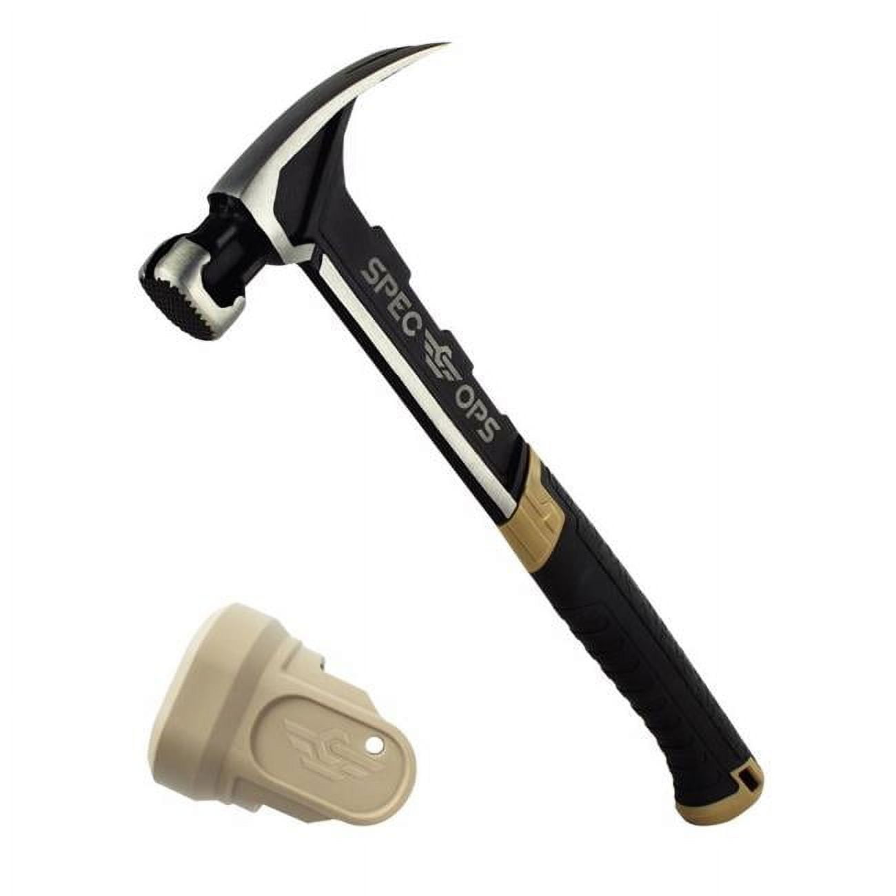 2027468 14.5 in. Milled Face Framing Hammer Polypropylene TPR Handle, Black & Flat Dark Earth - 22 oz