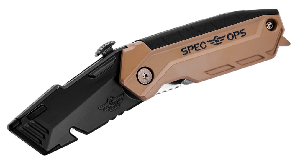 6.25 in. Folding Utility Knife, Black & Tan