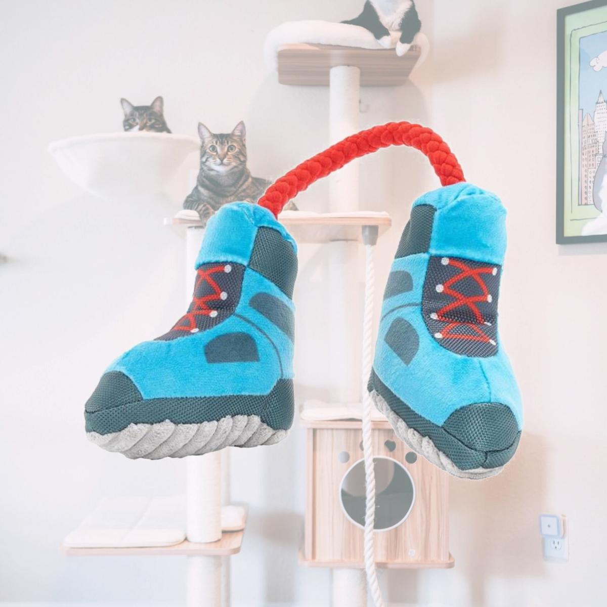Picture of Bark 9084442 Plush Appalachian Tail Boots Dog Toy, Multi Color - Pack of 3