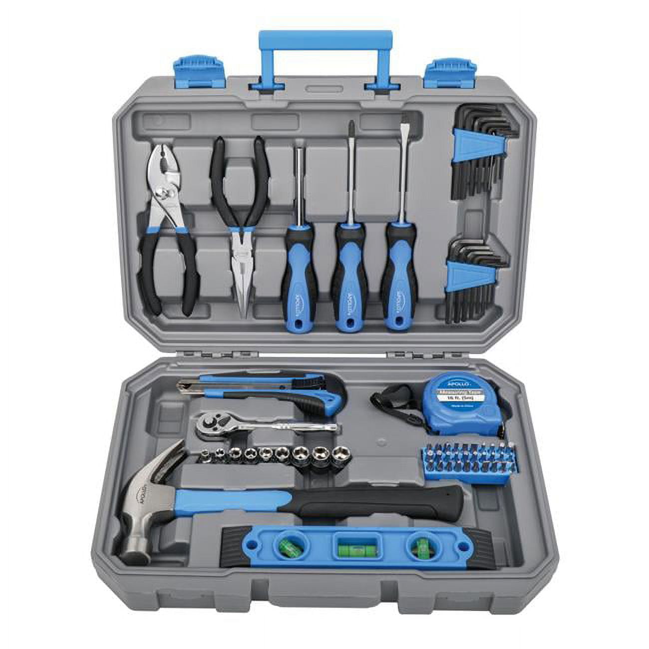 Picture of Apollo Tools 2032622 Apollo Tools Household Tool Kit&#44; Blue & Gray - 65 Piece