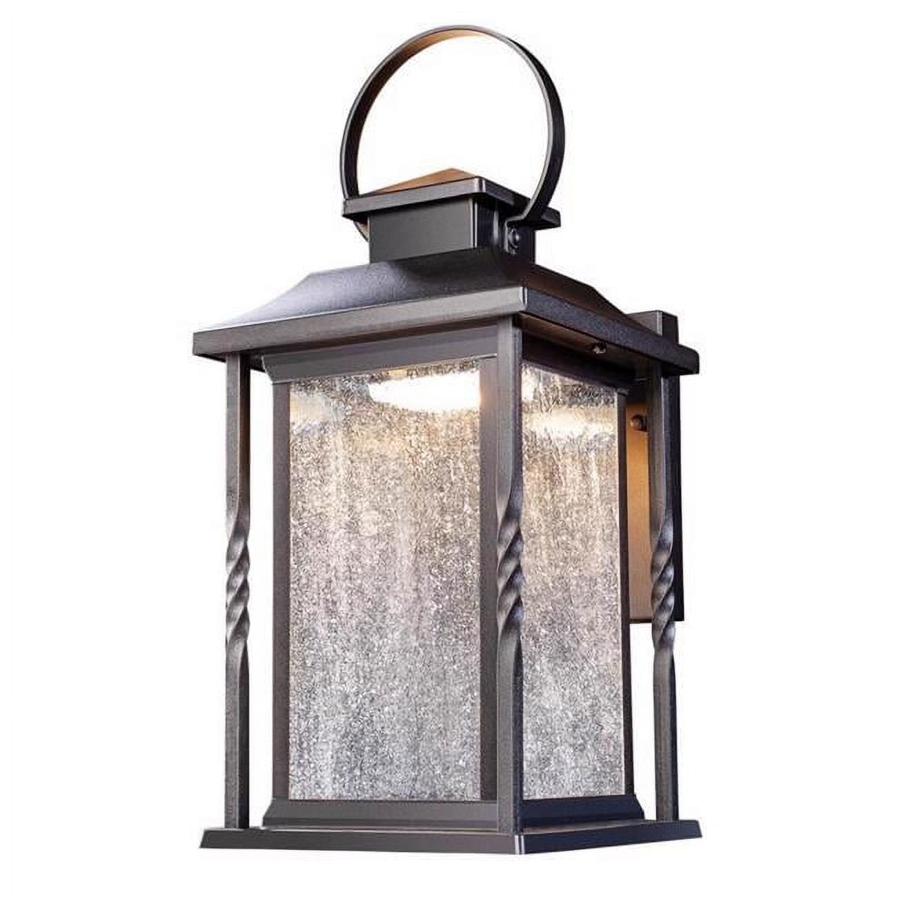 Picture of Globe Electric 3010194 Beauregard Dusk to Dawn LED Wall Lantern - Matte Black