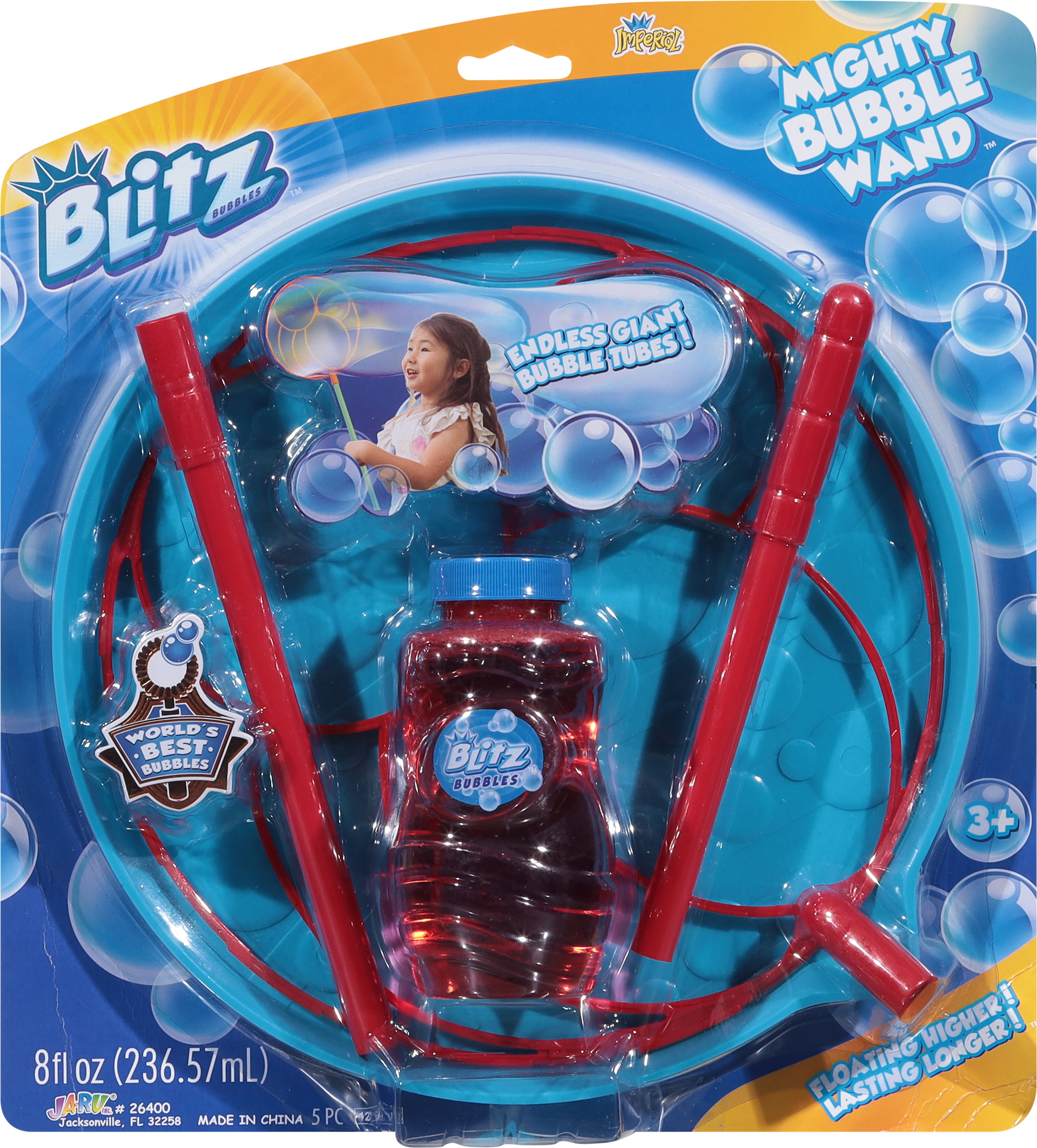 Mighty Plastic Bubble Wand, Multi Color - Pack of 6