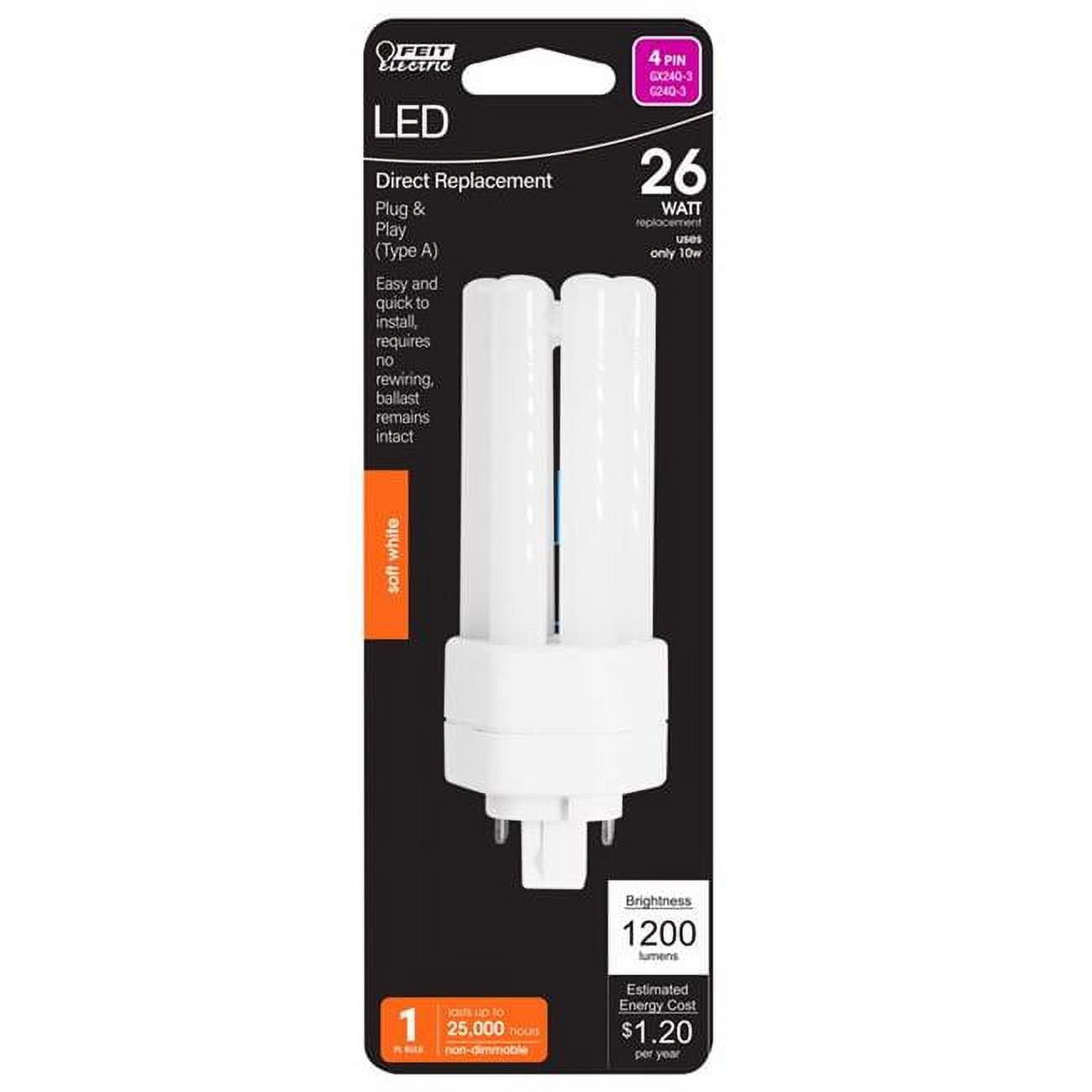 26W PL GX24Q-3 4-Pin LED Light Bulb - Soft White