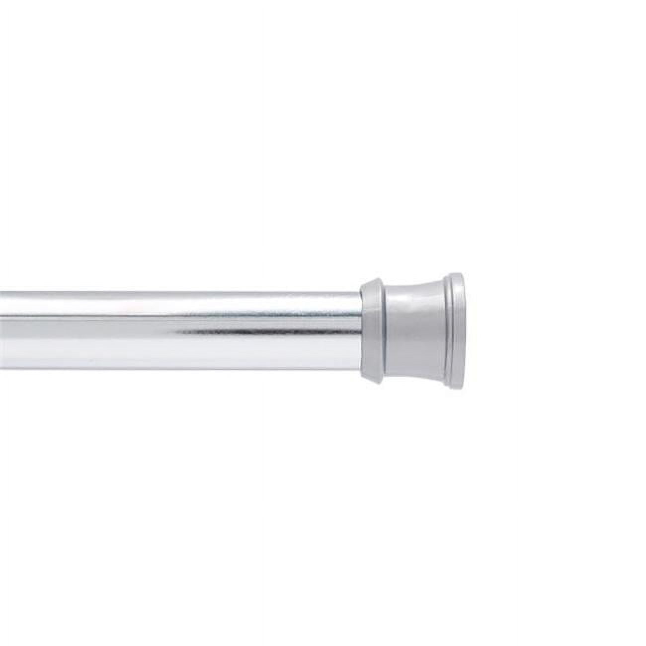 63 in. Adjustable Curtain Rod - Chrome Silver