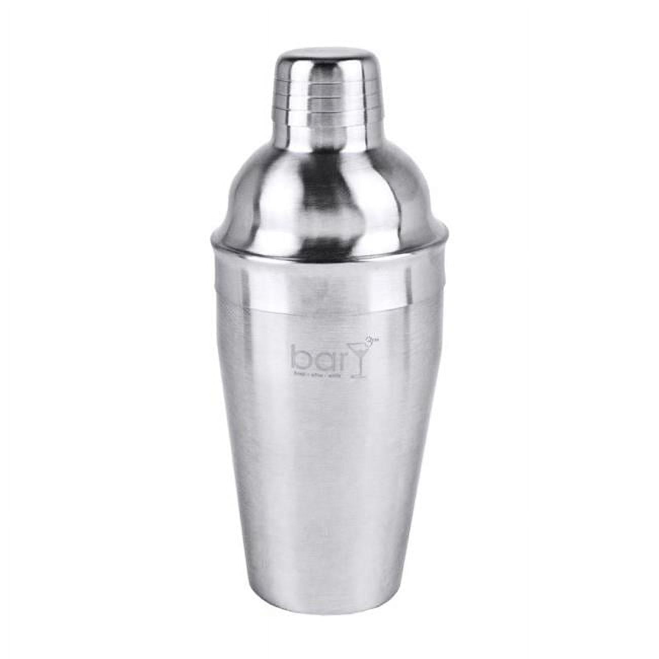 Picture of Bary3 6026565 18 oz Stainless Steel Cocktail Shaker with Strainer - Silver