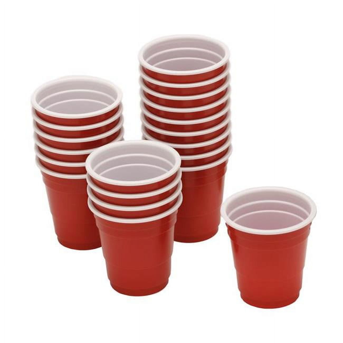 Picture of Bary3 6025901 2 oz Polypropylene Disposable Shot Glass - Red & White