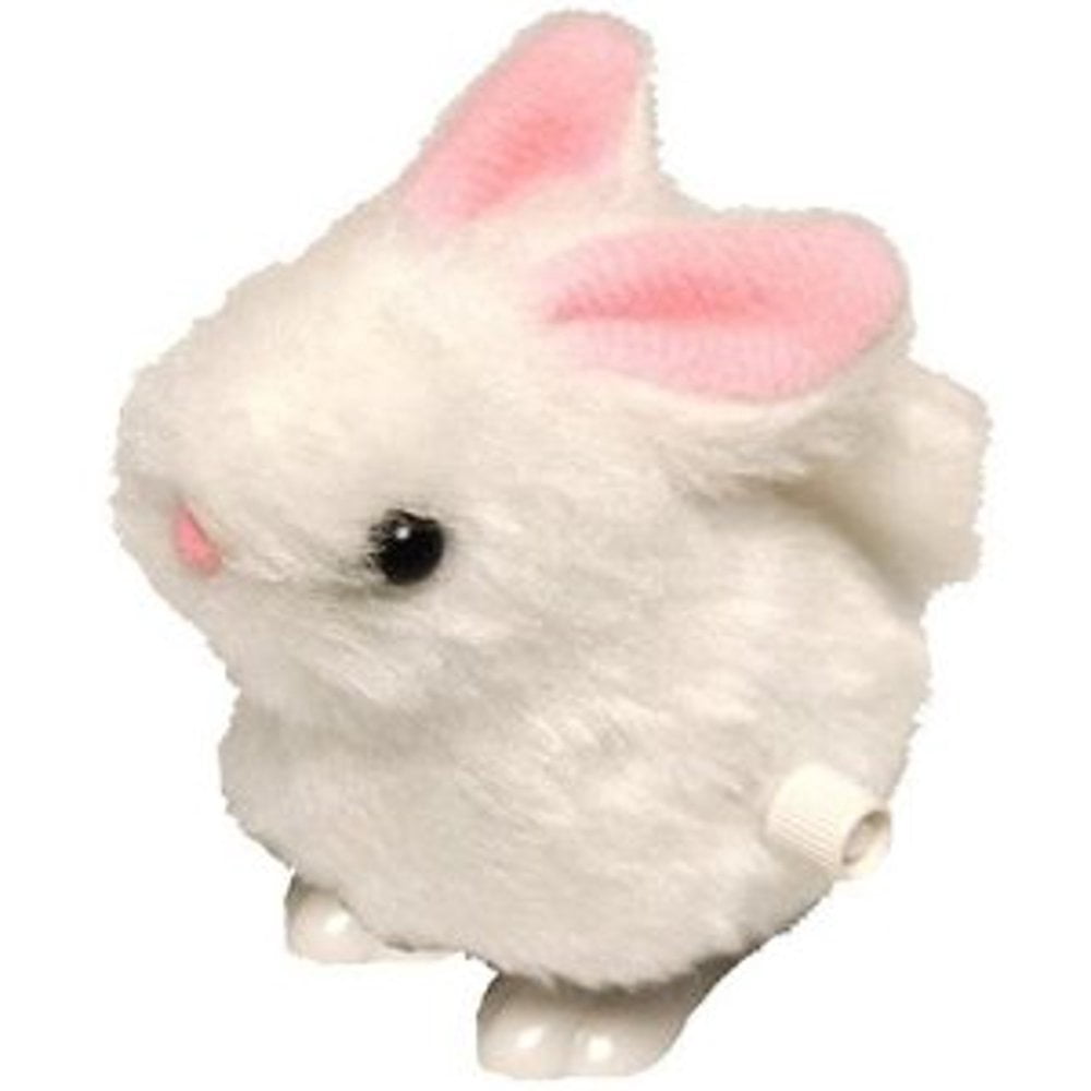 Bunny Wind Up Cotton & Polyester Rabbit Toy - White & Pink - 12 Piece - Pack of 24 -  Baker & Taylor Publishing, GR3310335