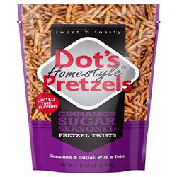 Picture of Dots Pretzels 6061051 16 oz Cinnamon Sugar Pretzels Snacks&#44; Pack of 16