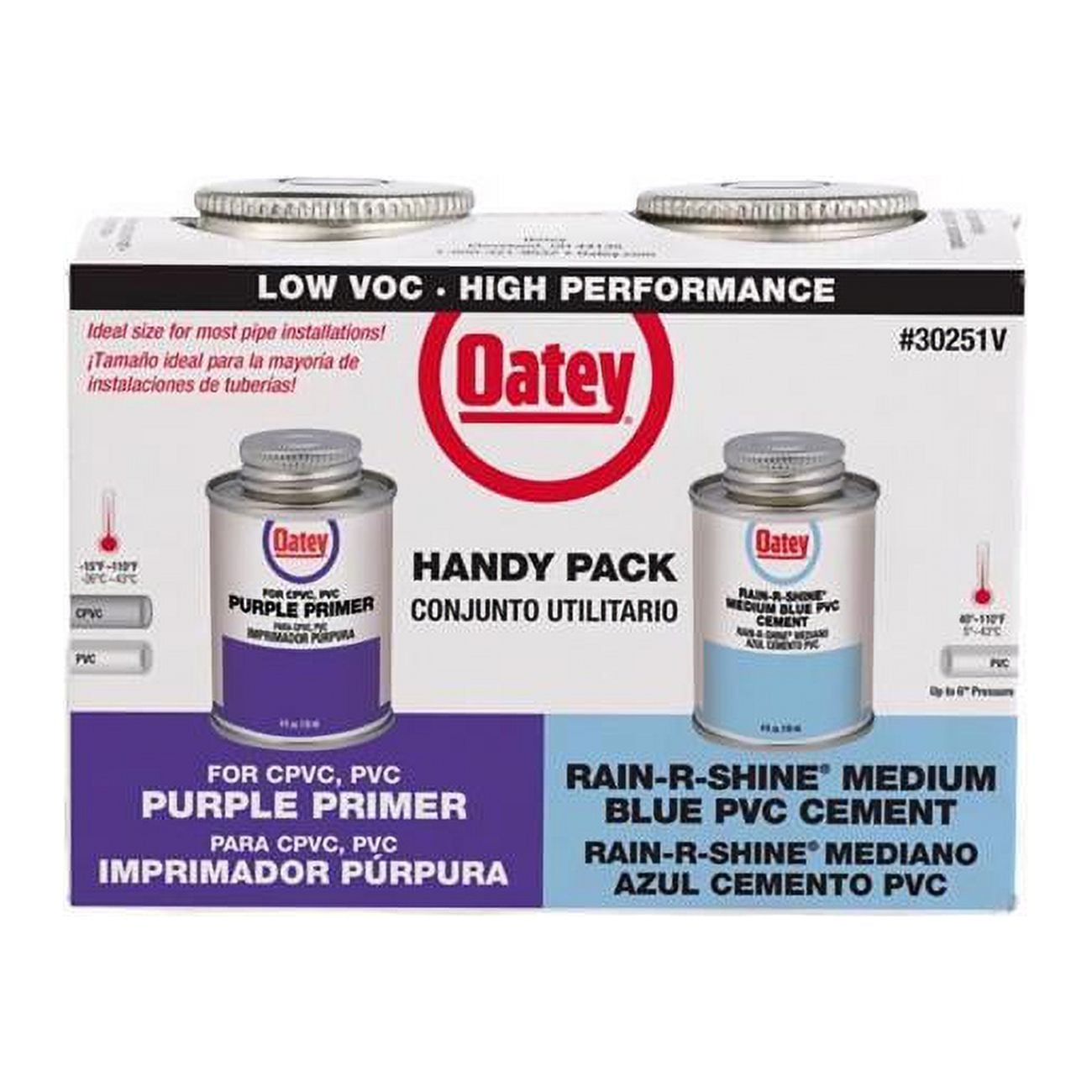 4014698 4 oz Rain-R-Shine Primer & Cement for PVC - Blue & Purple -  Oatey