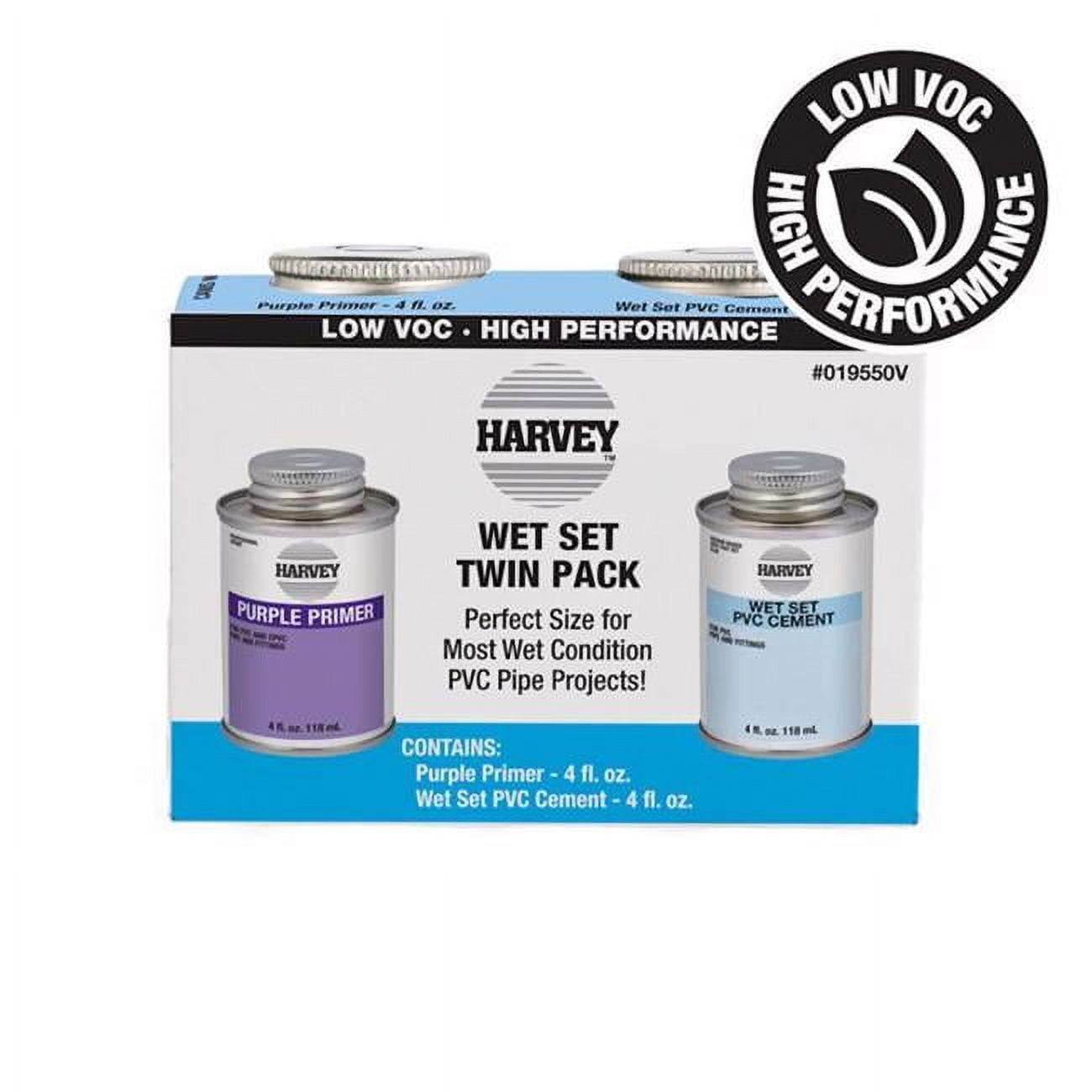 4014686 8 oz Harvey Primer & Cement for PVC - Clear & Purple -  Oatey