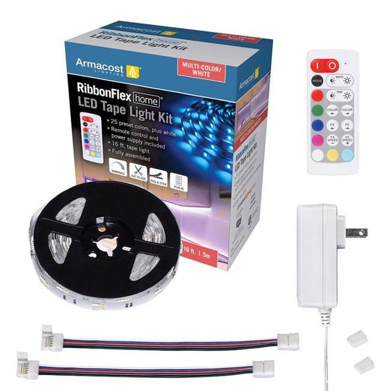 Picture of Armacost Lighting 3006935 16 ft. Ribbonflex Home Plug-In LED Strip Tape Light Kit - Multicolored