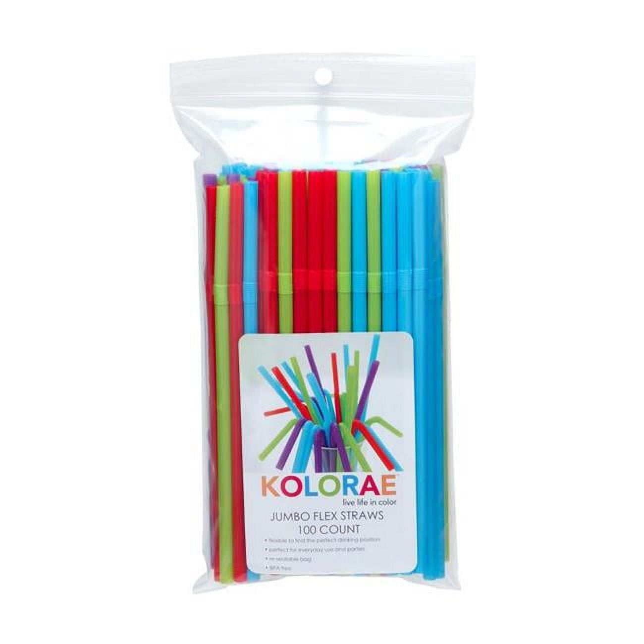 6023161 Plastic Flexible Drinking Straws - Assorted