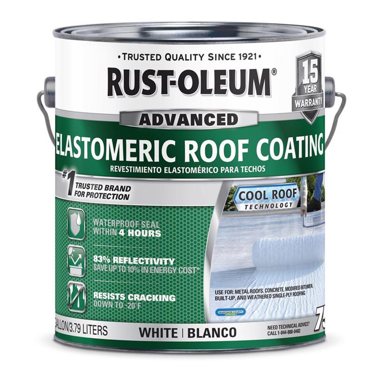 1026335 1 gal Elastomeric Roof Coating - White - Pack of 2 -  Rust-Oleum