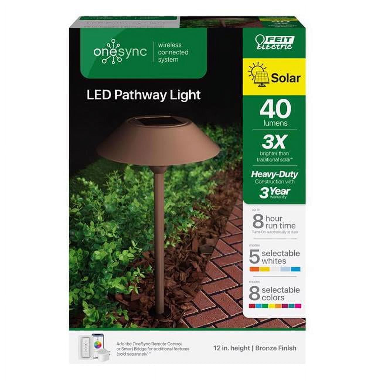 LED OneSync Bronze Solar Powered Pathway Light - Bronze