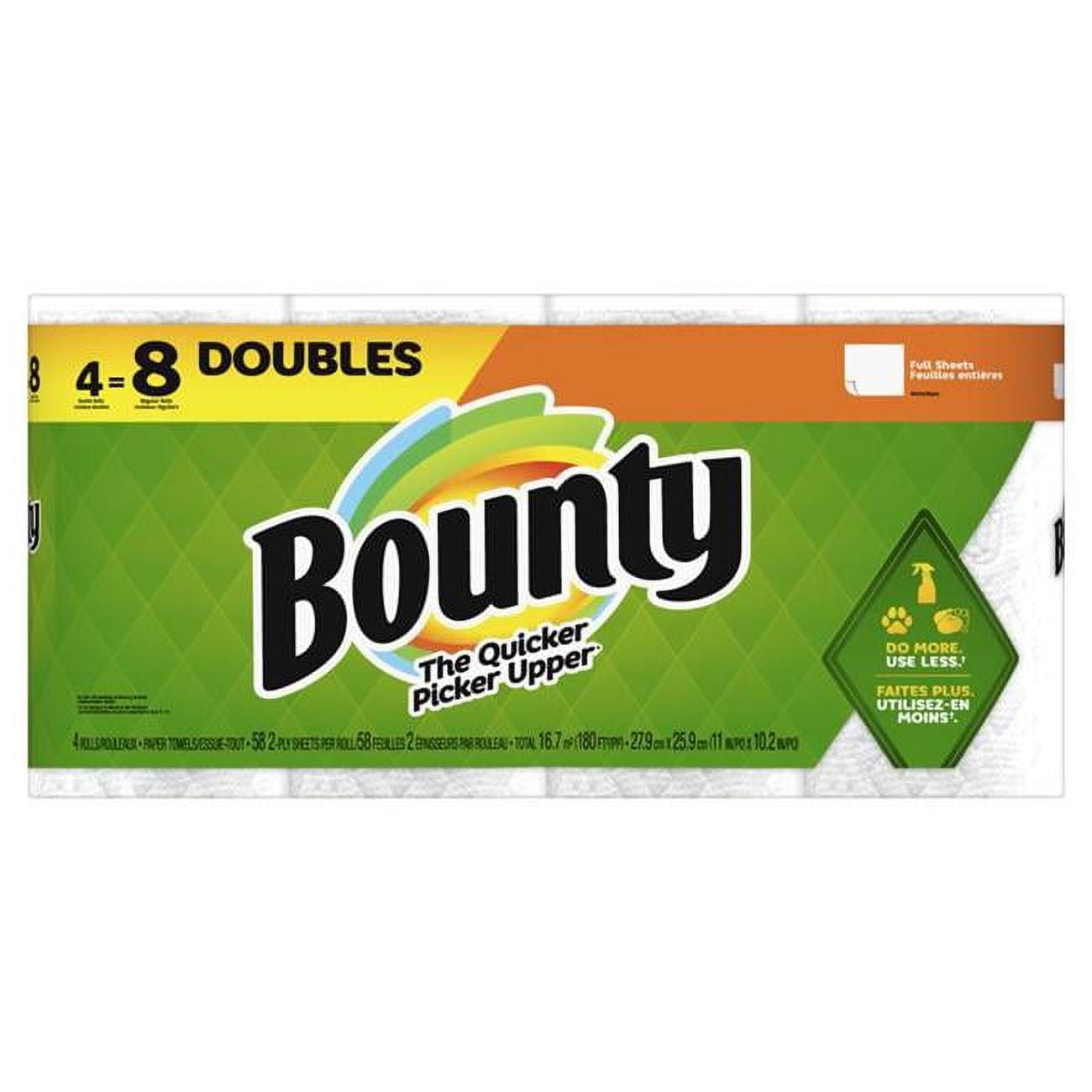 Picture of Bounty 6034679 58 Sheet 2 ply Full Sheet Paper Towels, Pack of 4 - Case of 6