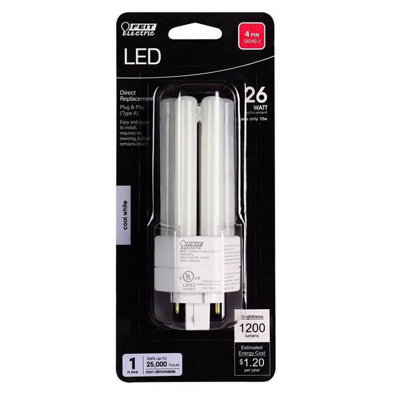 Cool White 26W Equivalence PL GX24Q-3 4-Pin LED Light Bulb