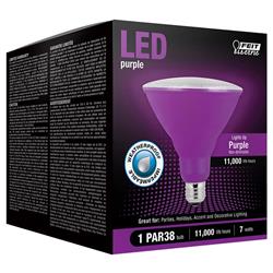 3012431 Purple 90W Equivalence PAR 38 E26 Medium LED Bulb, Pack of 4 -  Feit Electric