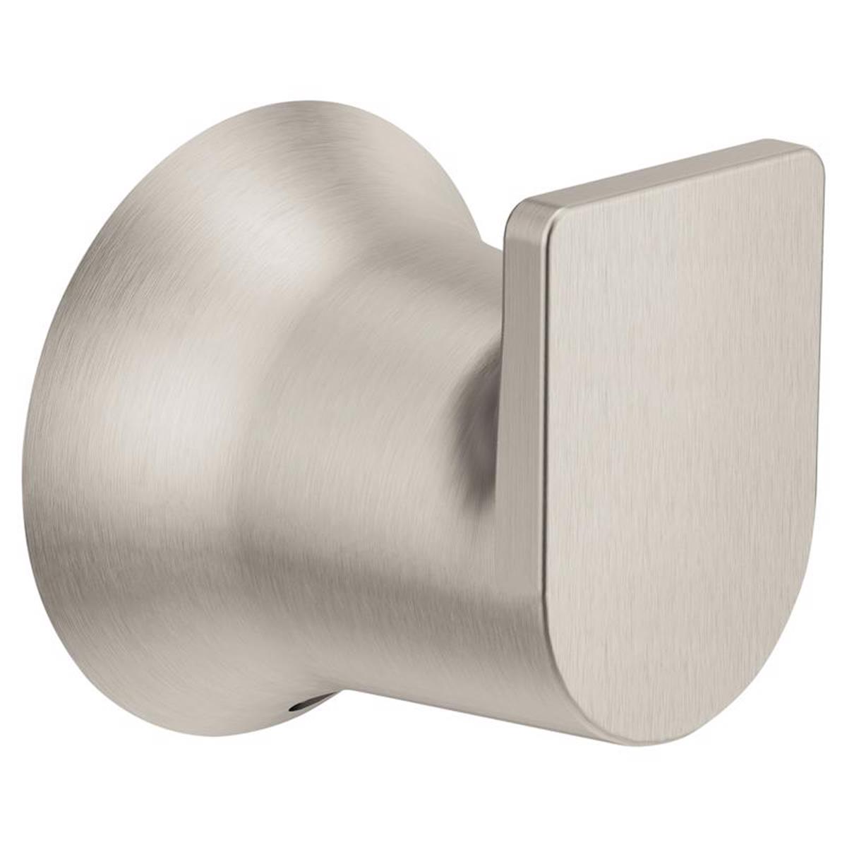2 x 1.37 x 1.56 in. Genta Brushed Nickel Silver Robe Hook