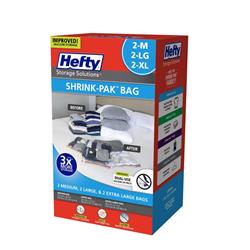 Picture of Hefty 5039133 Shrink-Pak Clear Vacuum Cube Storage Bags, Pack of 2