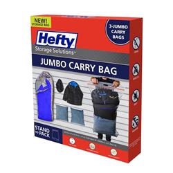 Picture of Hefty 5039136 Clear Jumbo Carrying Bag, Pack of 6