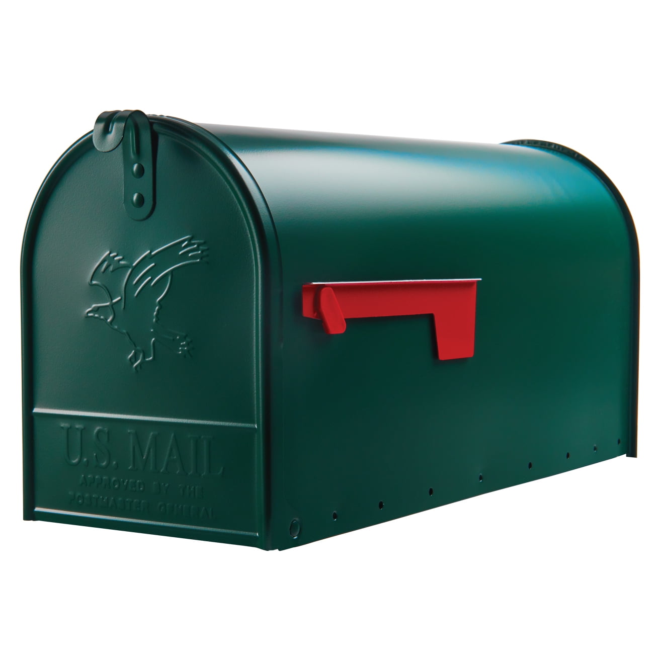 Elite Classic Galvanized Steel Post Mount Mailbox, Green