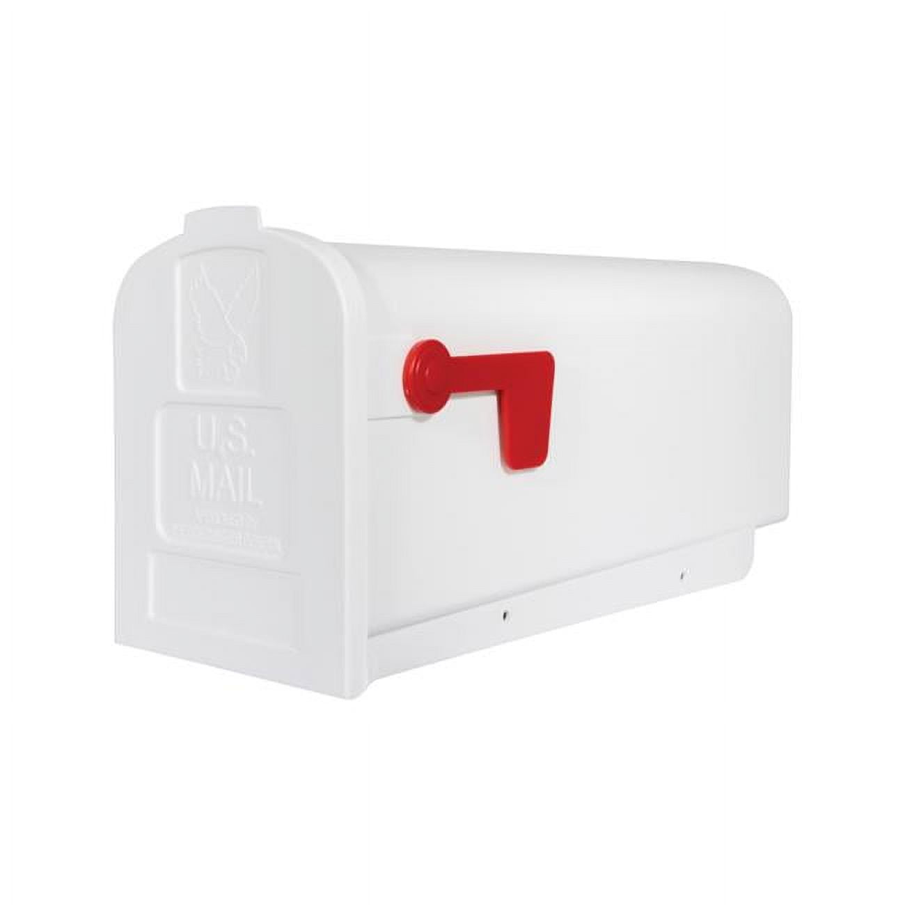 Parsons Classic Plastic Post Mount Mailbox, White