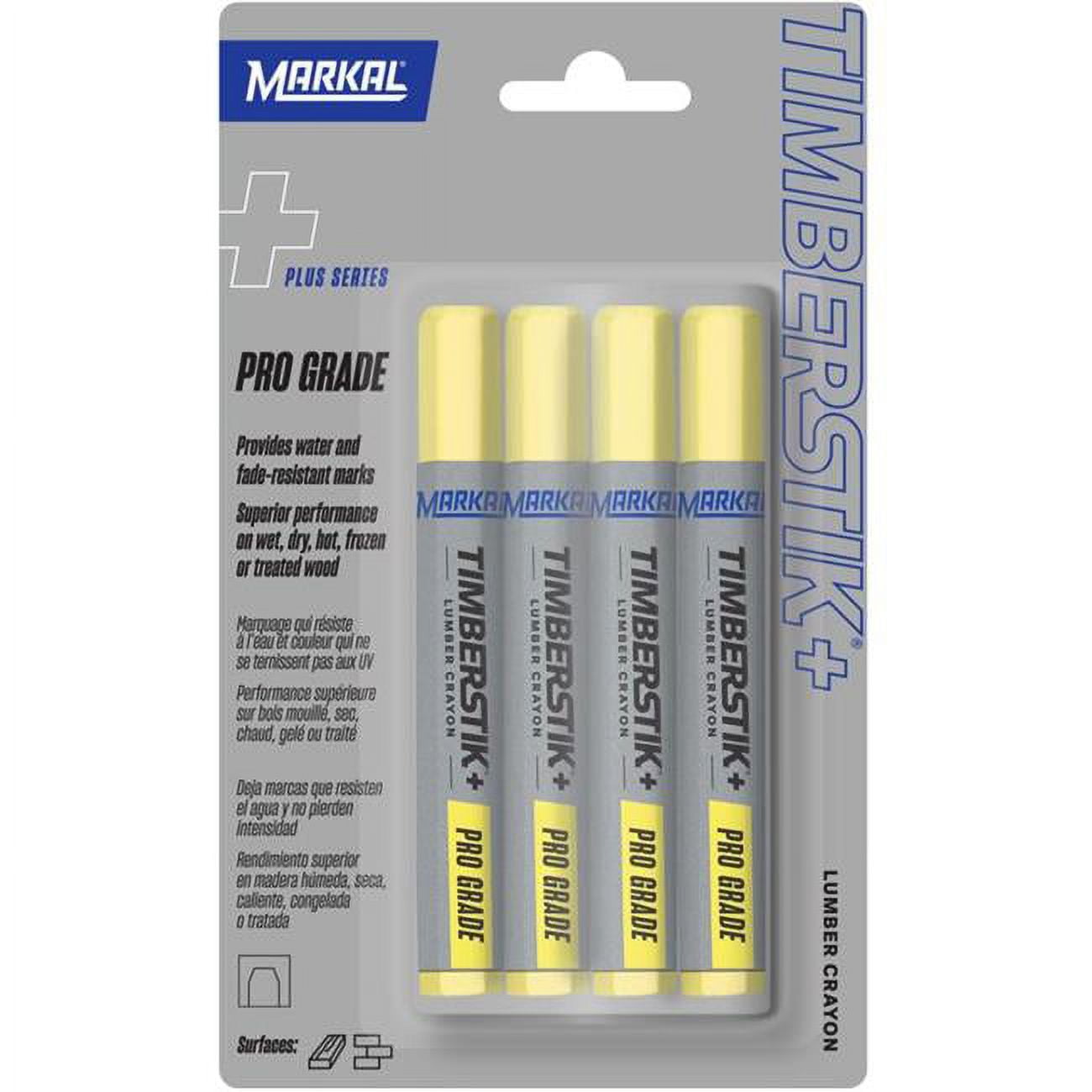 6061693 8 in. Timberstik Plus Lumber Crayon  Yellow - 4 Piece
