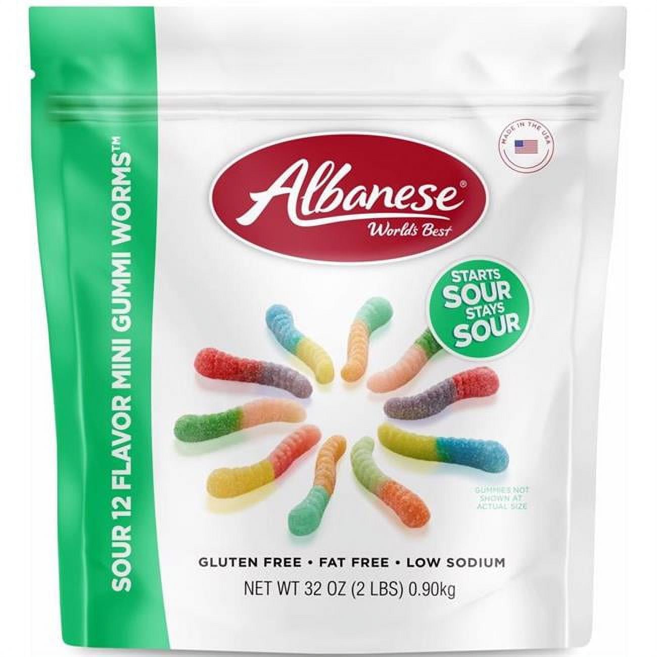Picture of Albanese 6063558 32 oz Assorted Flavor Sour Gummi Worms