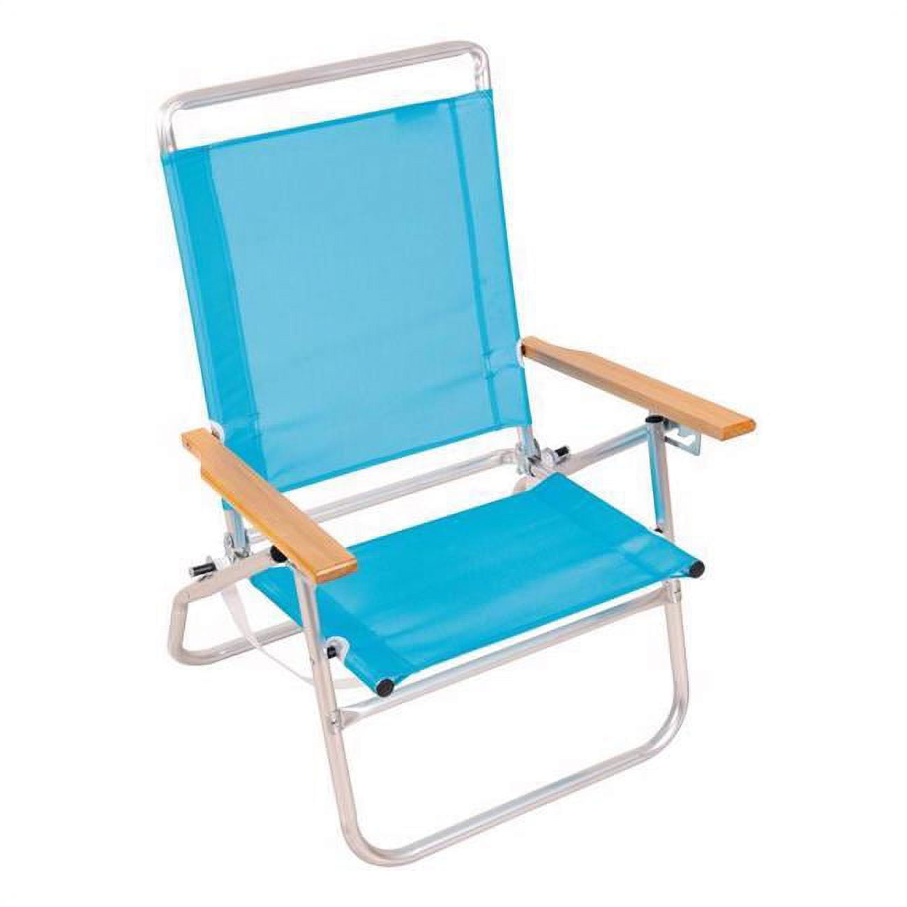 Picture of Wave Beach 8079886 Rio 3-Position Blue Beach Folding Chair