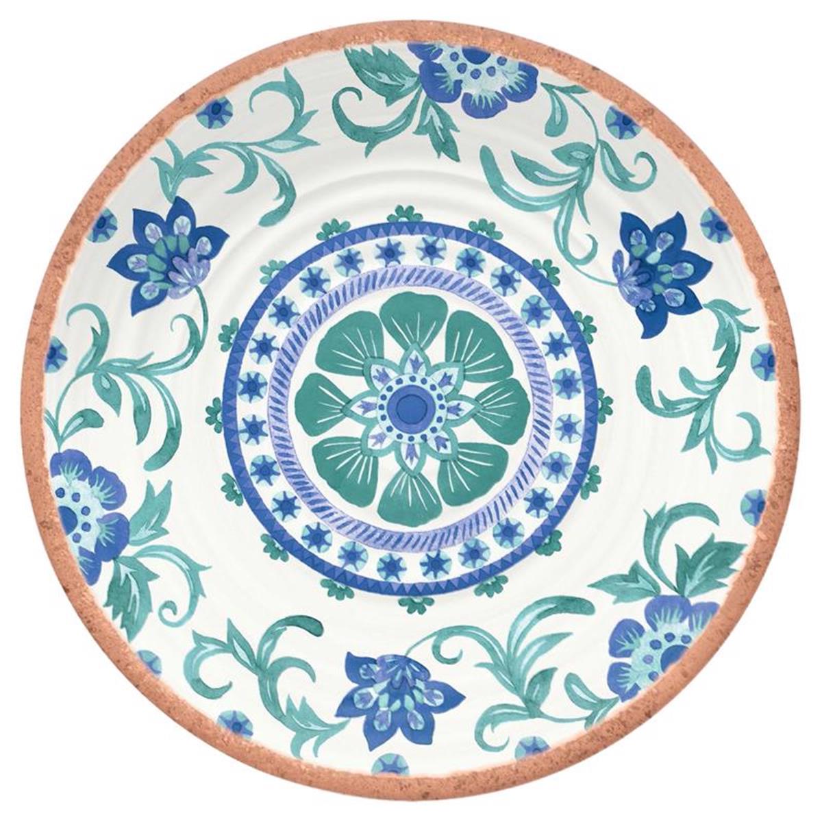 Picture of Tarhong 6060395 Multicolored Melamine Artisan Salad Plate