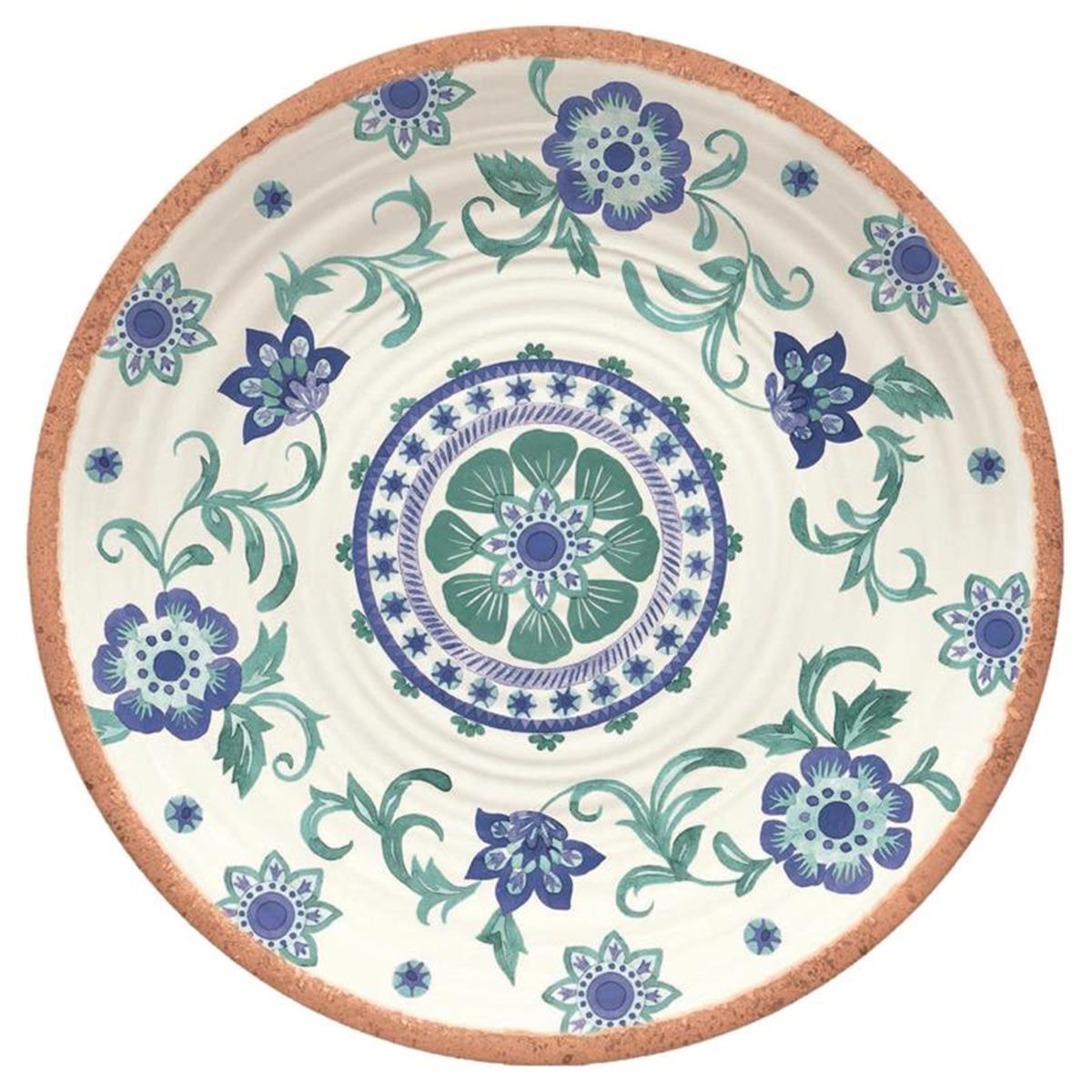 Picture of Tarhong 6060376 14 in. Rio Turquoise Multicolored Melamine Artisan Platter