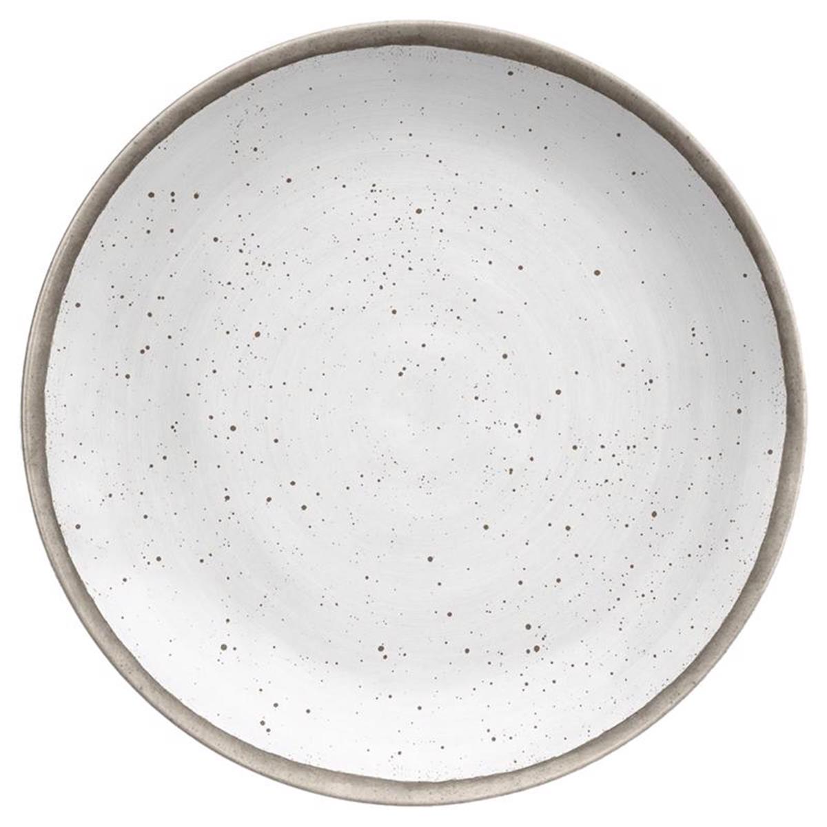 Picture of Tarhong 6060400 Gray & White Melamine Kiln Dinner Plate