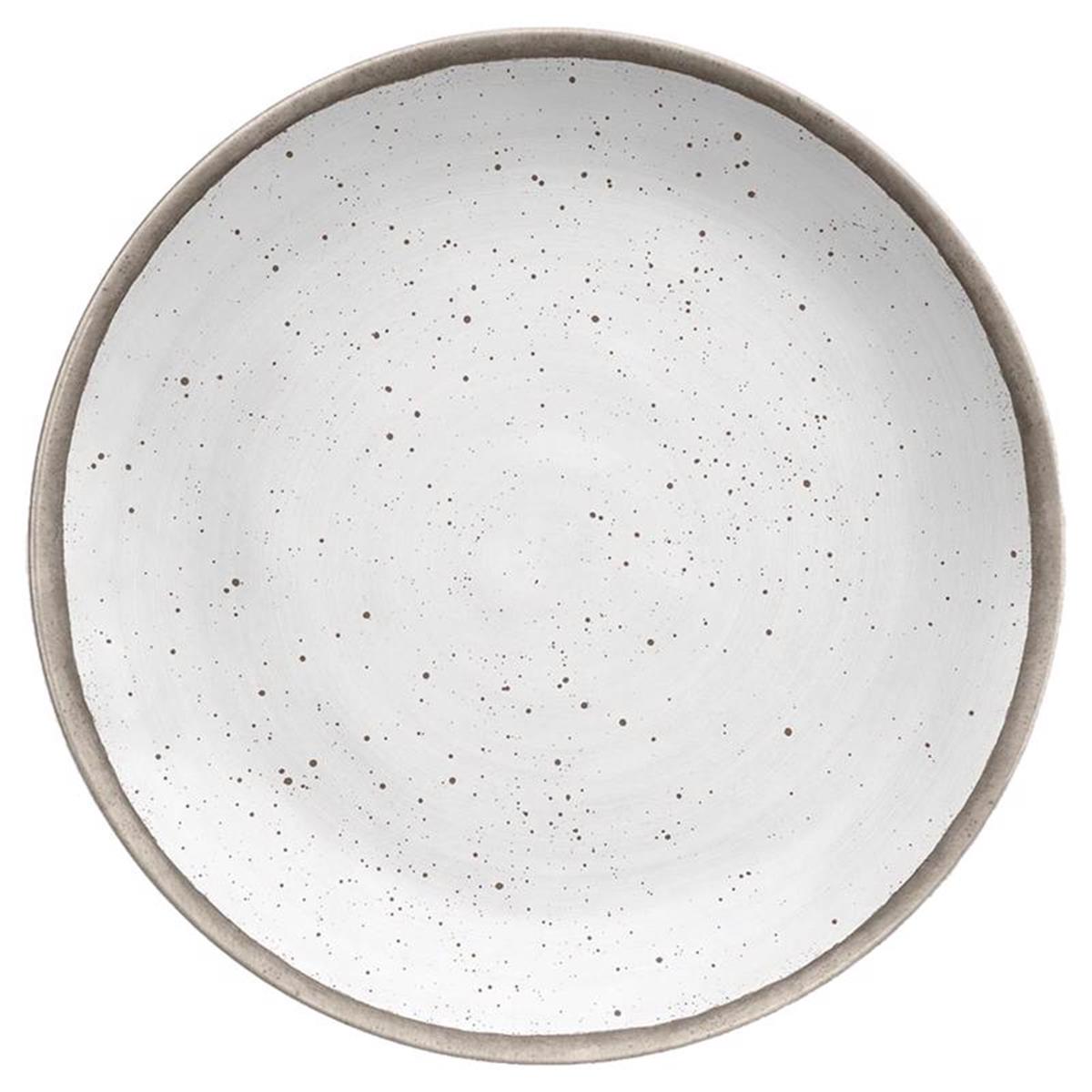 Picture of Tarhong 6060401 Gray & White Melamine Kiln Salad Plate