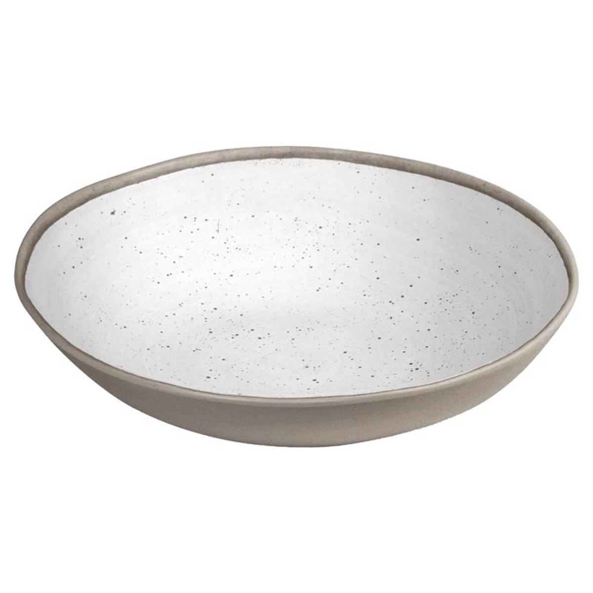Picture of Tarhong 6060405 Gray & White Melamine Kiln Serving Bowl