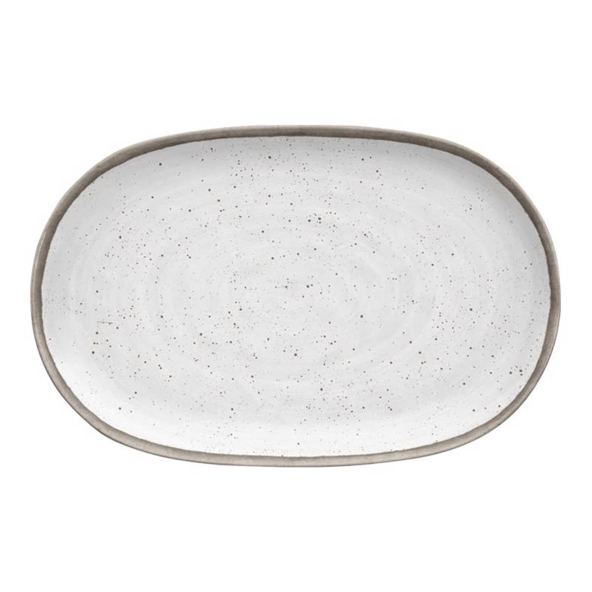 Picture of Tarhong 6060377 Gray & White Melamine Kiln Platter