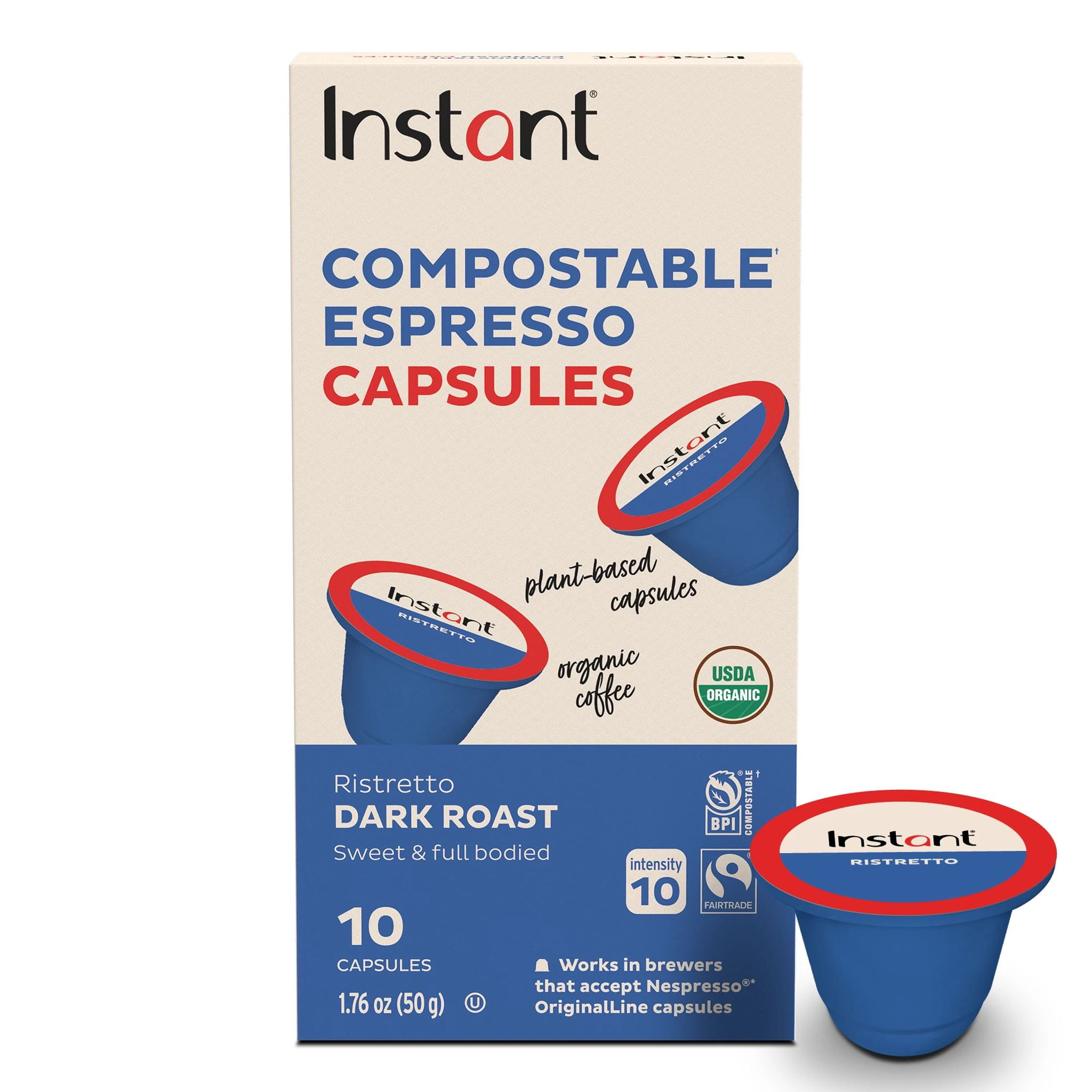 Picture of Instant Brands 6063560 Ristretto Dark Roast Espresso Capsules, Pack of 10
