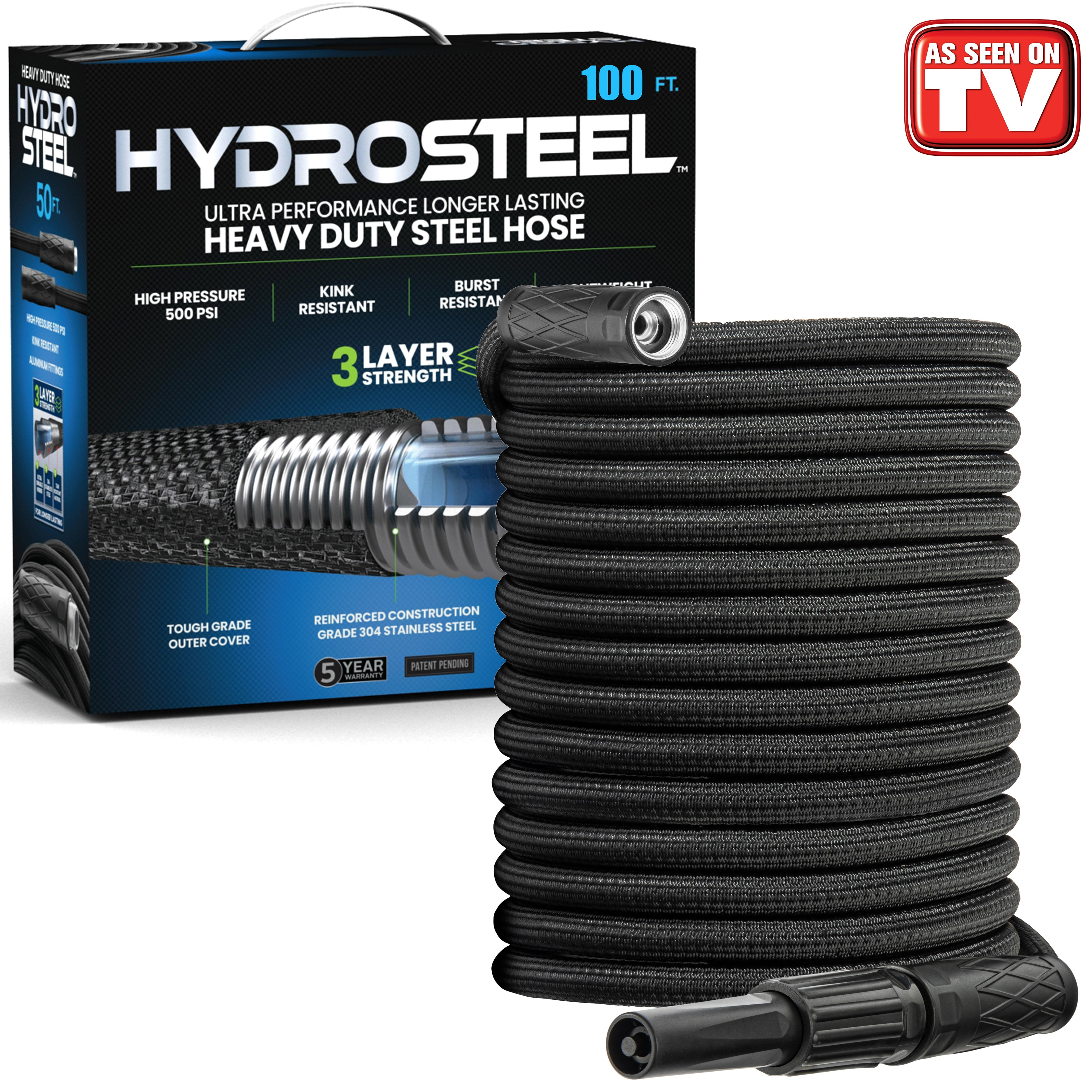 0.62 in. x 50 ft. Heavy Duty Garden Hose, Black
