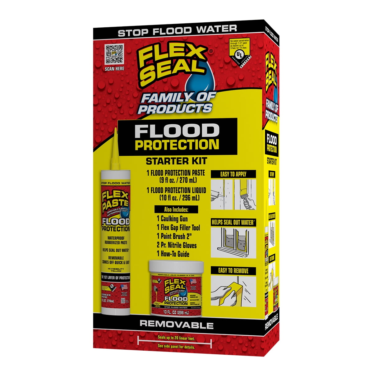 Flex Seal Family of Products Flood Protection Yellow Rubber Coating 1 box